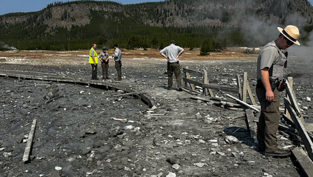 Hydrothermal explosion causes damage in area of Yellowstone National Park