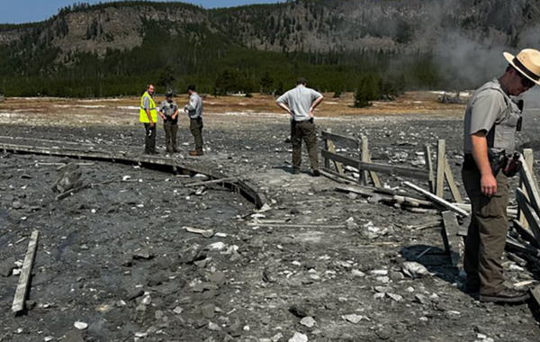 Hydrothermal explosion causes damage in area of Yellowstone National Park