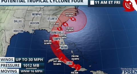 'Tropical Cyclone 4' Will Be 'Tropical Storm: Super Heavy Rain in Florida'