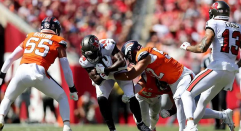 Nix ran for a TD, Lutz hit four field goals and the Broncos beat the listless Buccaneers 26-7.