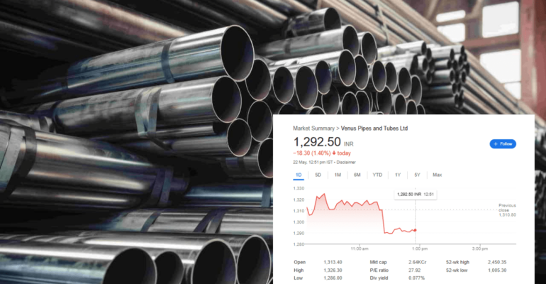 Venus Pipes Share Price