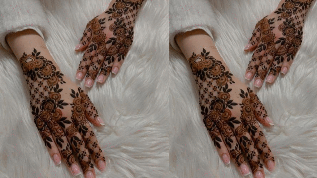 Arabic Back Hand Mehndi Design