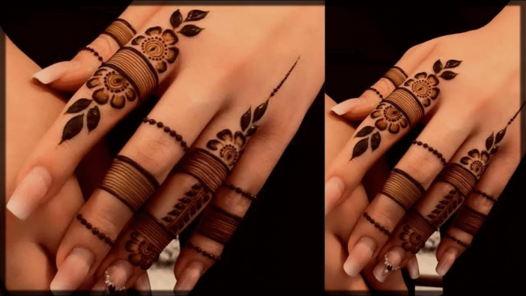 Easy Simple Finger Mehndi Design