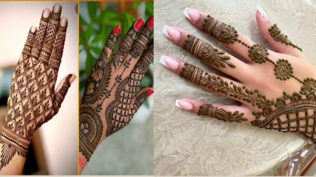 Back Hand Flower Mehndi Design Easy 