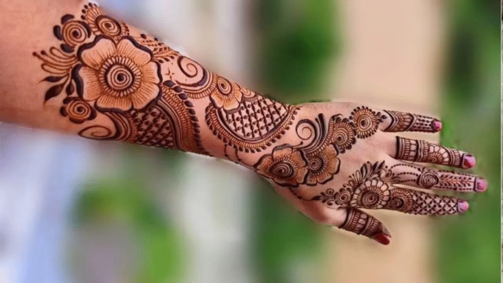Easy Mehendi Design Simple Front Hand
