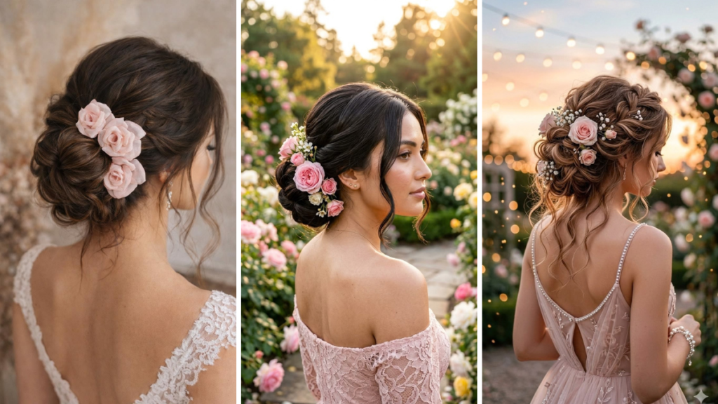 Hairstyle with Flowers