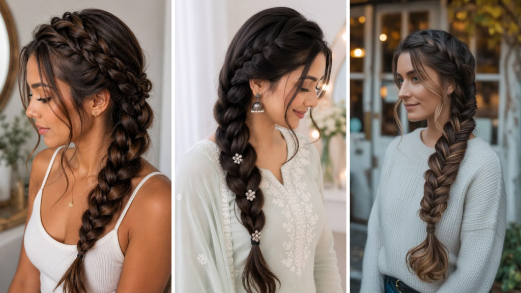 Hairstyle with Ethnic Wear