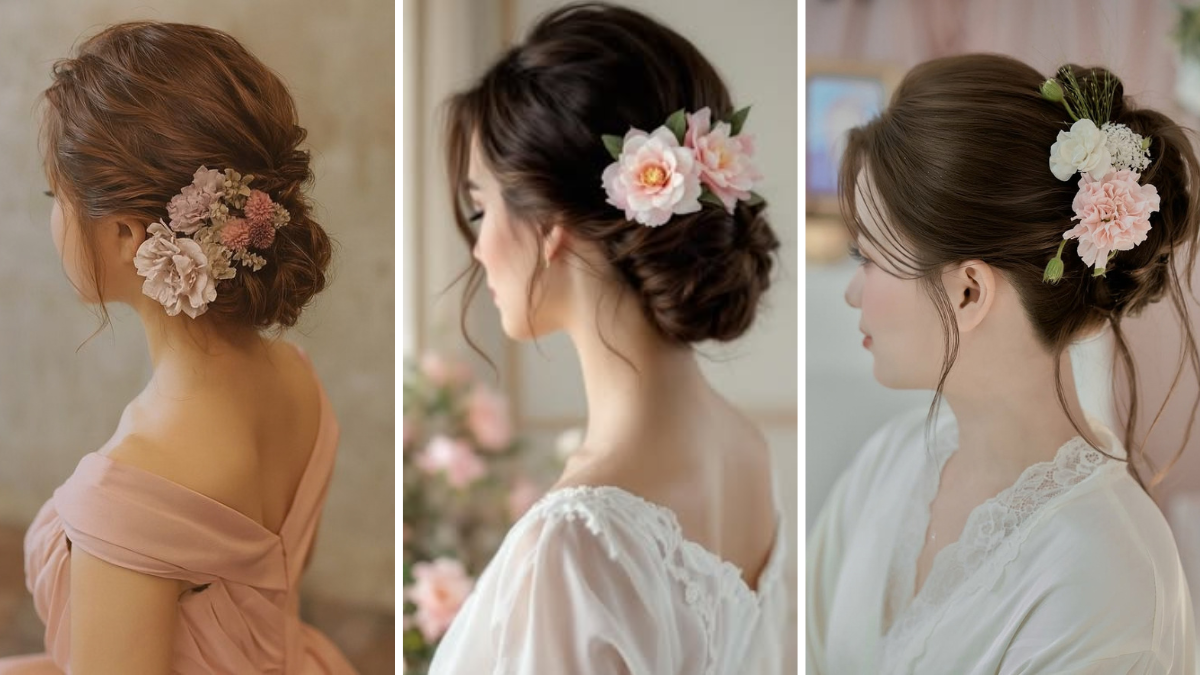 Hairstyle with Saree
